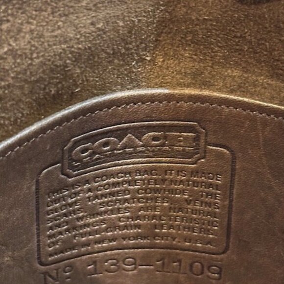 Vintage Coach Crescent Saddle Bag with Brass Hardware - Picture 9 of 10